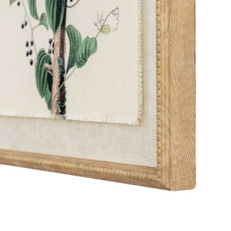Flora & Fauna Collection Shrikes On Linen In Beaded Frame - Wall Art & Signs - British D'sire
