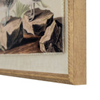 Flora & Fauna Collection Teals On Linen In Beaded Frame - Wall Art & Signs - British D'sire