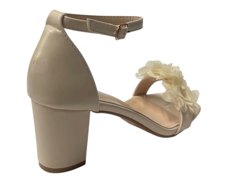 Floral Block Heel Open Toe Sandals - Heels - British D'sire