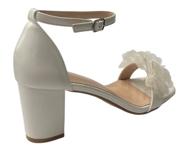 Floral Block Heel Open Toe Sandals - Heels - British D'sire