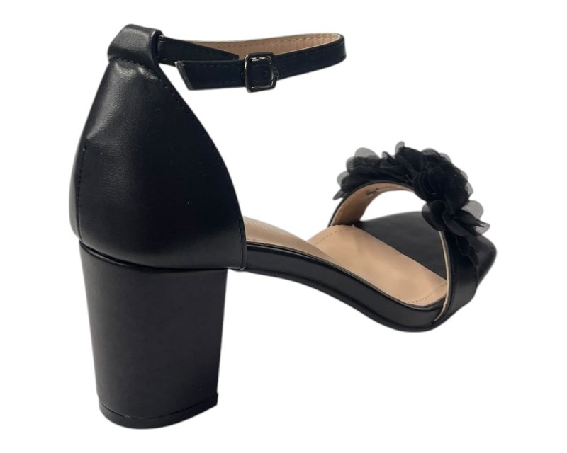 Floral Block Heel Open Toe Sandals - Heels - British D'sire