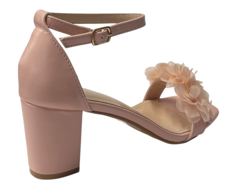 Floral Block Heel Open Toe Sandals - Heels - British D'sire