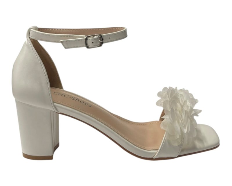 Floral Block Heel Open Toe Sandals - Heels - British D'sire