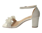 Floral Block Heel Open Toe Sandals - Heels - British D'sire