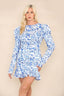 Floral Long Sleeve Mini Dress - mini dress - British D'sire