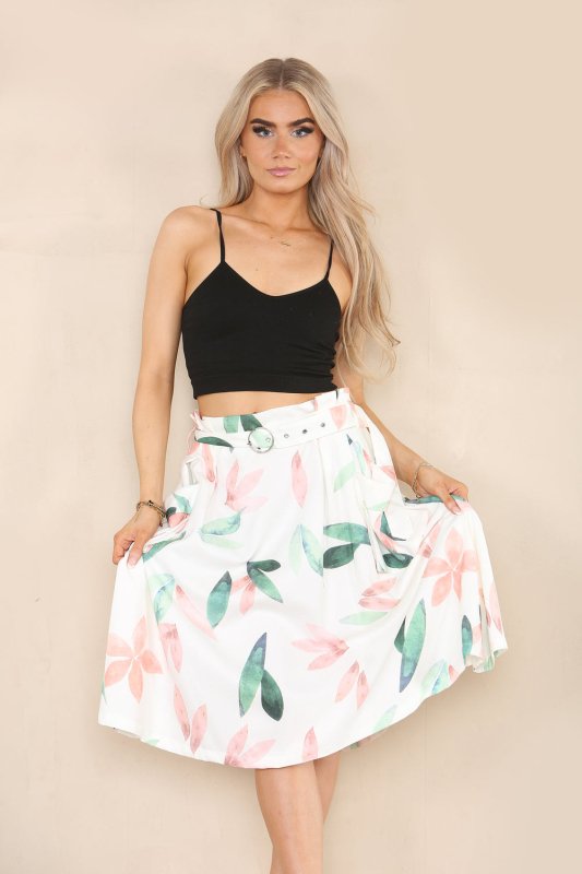 Floral Skirt - Skirt - British D'sire Main image