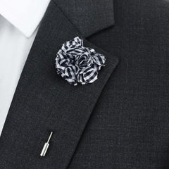 Flower Bunch Lapel Pin, Gingham - All Products - British D'sire