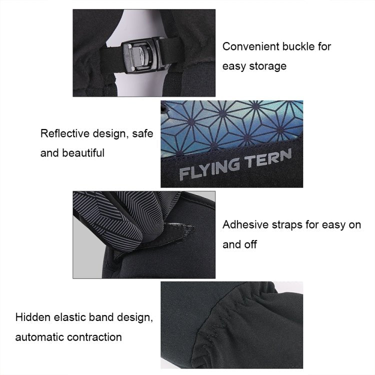 FLYING TERN 315 Thicken Cycling Windproof Warm Touch Screen Gloves, Size: L(Fluorescent Green) - British D'sire