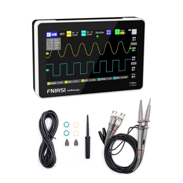 FNIRSI 1013D 1GS Sampling Dual Channel 100M Bandwidth Digital Oscilloscope, US Plug(English) - British D'sire
