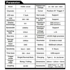 FNIRSI 1013D 1GS Sampling Dual Channel 100M Bandwidth Digital Oscilloscope, US Plug(English) - British D'sire