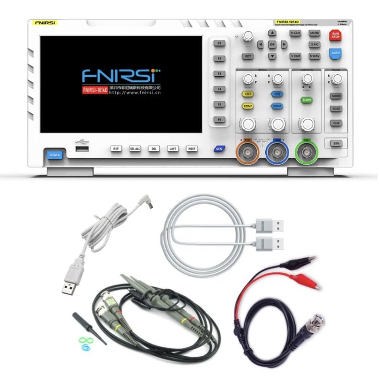 FNIRSI 1014D 2 in 1 Dual - channel 100M Bandwidth Digital Oscilloscope 1GS Sampling Signal Generator, US Plug - British D'sire Main image