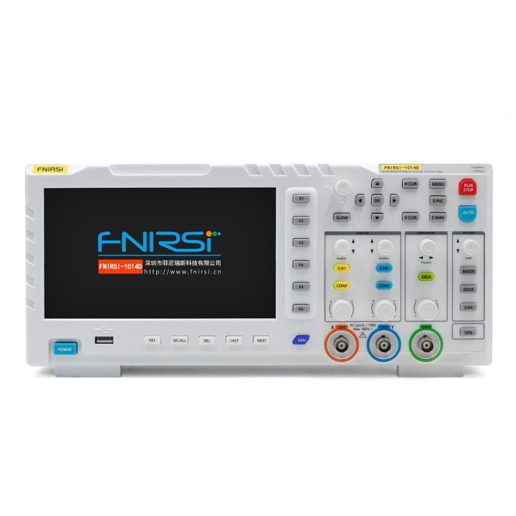 FNIRSI 1014D +P4100 Probe 2 in 1 Dual - channel 100M Bandwidth Digital Oscilloscope 1GS Sampling Signal Generator, US Plug - British D'sire