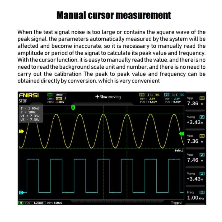 FNIRSI 1014D +P4100 Probe 2 in 1 Dual - channel 100M Bandwidth Digital Oscilloscope 1GS Sampling Signal Generator, US Plug - British D'sire