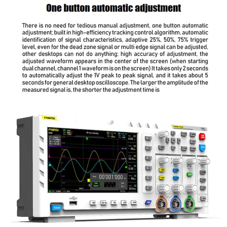 FNIRSI 1014D +P4100 Probe 2 in 1 Dual - channel 100M Bandwidth Digital Oscilloscope 1GS Sampling Signal Generator, US Plug - British D'sire