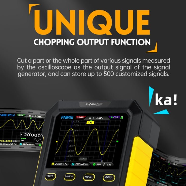 FNIRSI 2 In 1 Small Handheld Fluorescence Digital Dual - Channel Oscilloscope, US Plug(Blue) - British D'sire