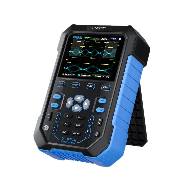 FNIRSI 2 In 1 Small Handheld Fluorescence Digital Dual - Channel Oscilloscope, US Plug(Blue) - British D'sire Main image
