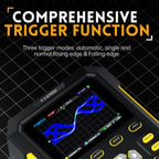 FNIRSI 2 In 1 Small Handheld Fluorescence Digital Dual - Channel Oscilloscope, US Plug(Yellow) - British D'sire