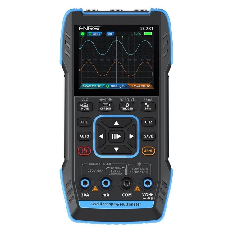 FNIRSI 3 In 1 Handheld Digital Oscilloscope Dual - Channel Multimeter, Specification: Standard - British D'sire