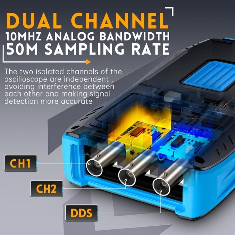 FNIRSI 3 In 1 Handheld Digital Oscilloscope Dual - Channel Multimeter, Specification: Upgrade - British D'sire