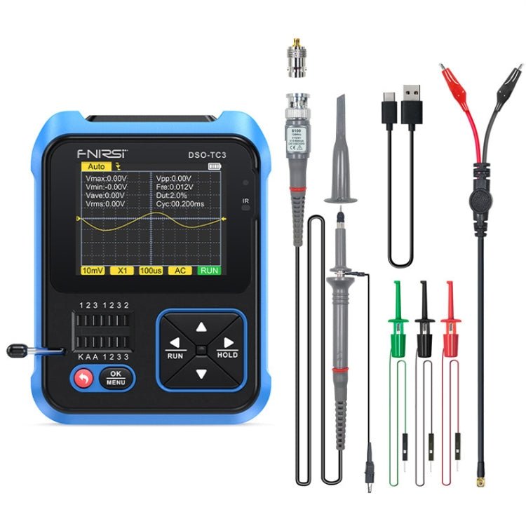 FNIRSI 3 In 1 Handheld Digital Oscilloscope LCR Transistor Tester, Specification: Upgrade - British D'sire Main image
