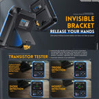 FNIRSI 3 In 1 Handheld Digital Oscilloscope LCR Transistor Tester, Specification: Upgrade - British D'sire