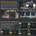 FNIRSI 3 In 1 Handheld Digital Oscilloscope LCR Transistor Tester, Specification: Upgrade - British D'sire