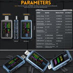 FNIRSI FNB48P USB Mobile Phone DC Power Charger Detector, Color: Bluetooth Blue - British D'sire