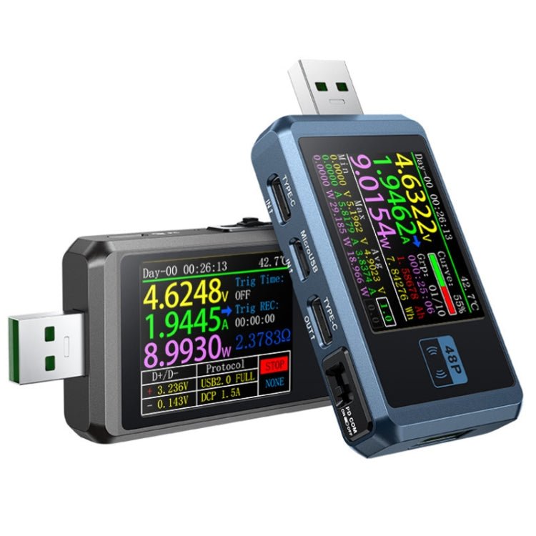FNIRSI FNB48P USB Mobile Phone DC Power Charger Detector, Color: Bluetooth Blue Secondary image