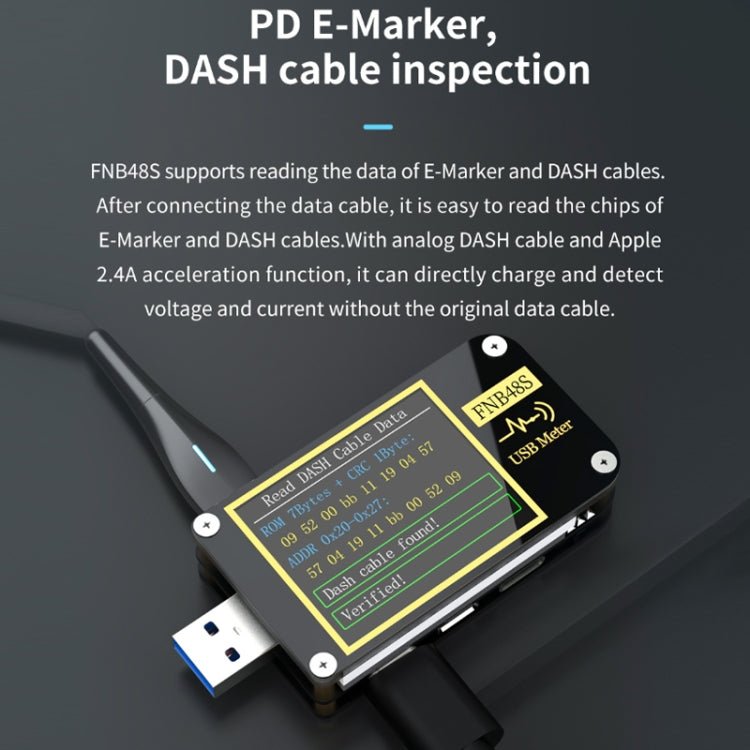 FNIRSI FNB48S USB Voltage Ammeter Multifunctional Fast Charge Tester, Specification: Bluetooth - British D'sire