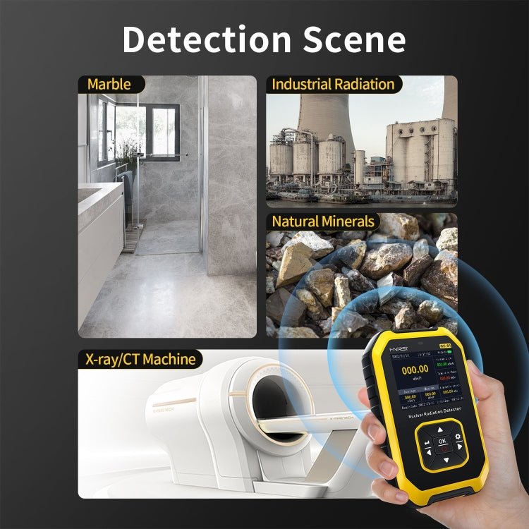 Fnirsi GC01 Home Lndustrial Marble Radioactive X / Y Ray Nuclear Radiation Detector Geiger Counter(Yellow) - British D'sire