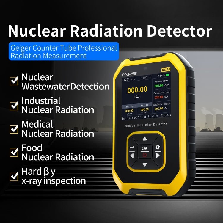 Fnirsi GC01 Home Lndustrial Marble Radioactive X / Y Ray Nuclear Radiation Detector Geiger Counter(Yellow) Secondary image