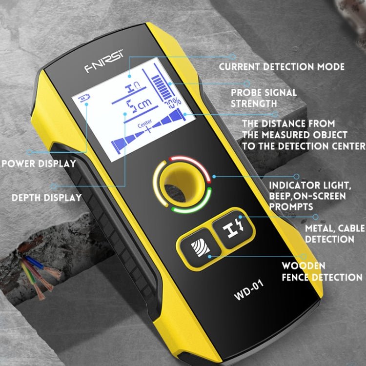 FNIRSI WD - 01 Multifunctional Load - Bearing Wall Wire Metal Detector Dark Line Scanner - British D'sire