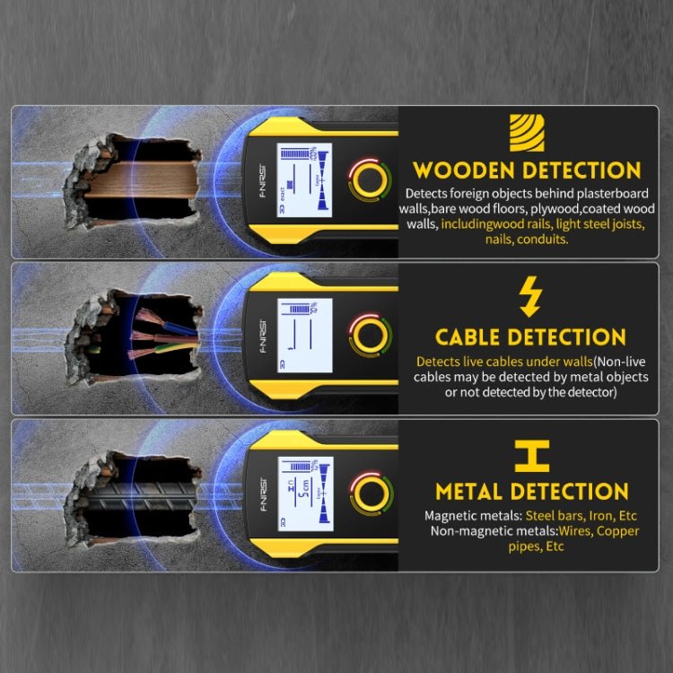 FNIRSI WD - 01 Multifunctional Load - Bearing Wall Wire Metal Detector Dark Line Scanner - British D'sire