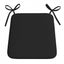 Foam Seat Pad with Ties Comfortable Chair Cushion for Dining, Kitchen Garden Seating - Black - British D'sire