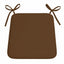 Foam Seat Pad with Ties Comfortable Chair Cushion for Dining, Kitchen Garden Seating - Chocolate - British D'sire