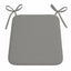 Foam Seat Pad with Ties Comfortable Chair Cushion for Dining, Kitchen Garden Seating - Grey - British D'sire