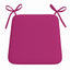 Foam Seat Pad with Ties Comfortable Chair Cushion for Dining, Kitchen Garden Seating - Plum - British D'sire
