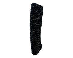 Fold Over Kneel High Diamante Fishnet Boots - Boots - British D'sire