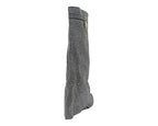 Fold Over Padlock Rhinestone Knee High Wedge Boots - Boots - British D'sire