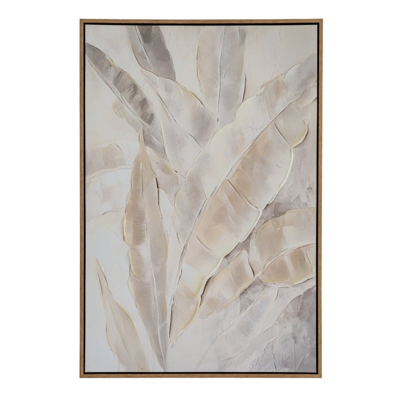 Folira Hand Painted Canvas In Frame - Wall Art & Signs - British D'sire