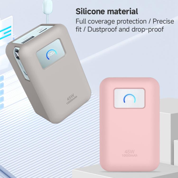 For Anker Nano 45W 10000mAh Power Bank Silicone Protective Case(Grey) - British D'sire