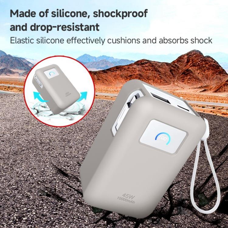 For Anker Nano 45W 10000mAh Power Bank Silicone Protective Case(Grey) - British D'sire