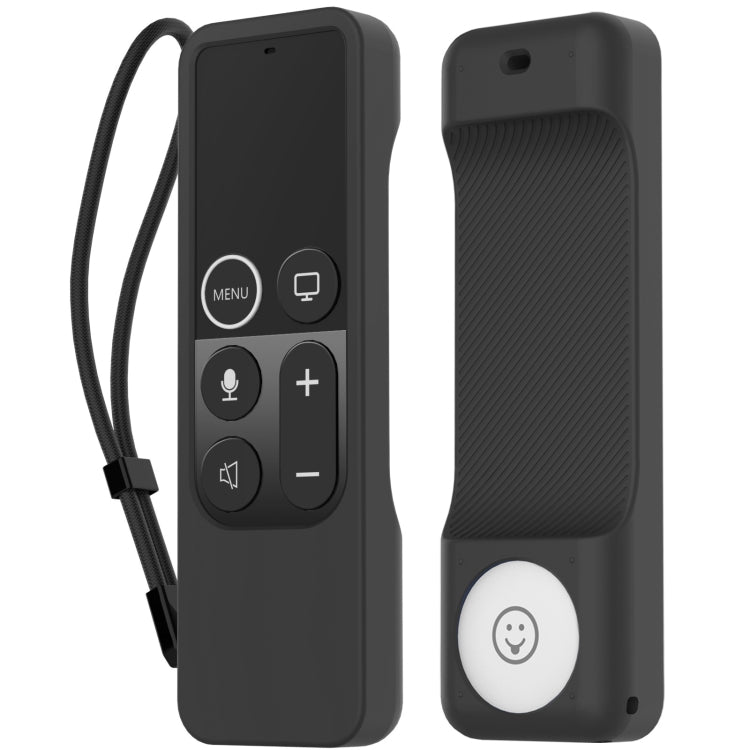 For Apple TV HD / 4K+AirTag AhaStyle PT157 Remote Control Tracker 2 In 1 Silicone Protective Cover(Black) - British D'sire Main image