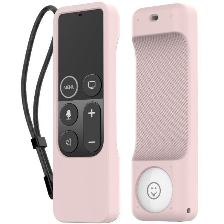 For Apple TV HD / 4K+AirTag AhaStyle PT157 Remote Control Tracker 2 In 1 Silicone Protective Cover(Pink) - British D'sire Main image