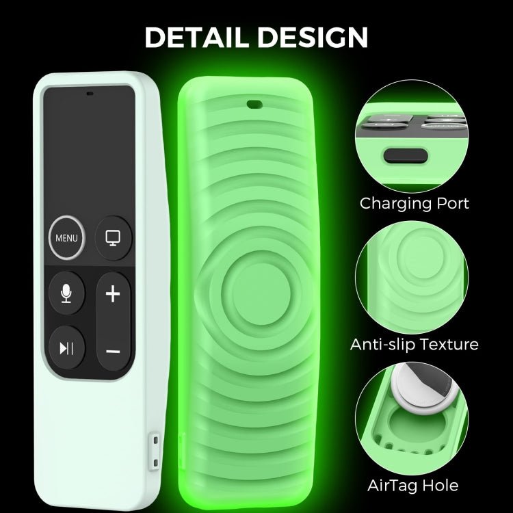 For Apple TV HD / 4K+AirTag AhaStyle PT175 Remote Control Tracker 2 In 1 Silicone Protective Cover(Black) Secondary image