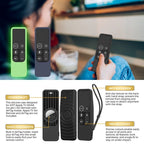 For Apple TV HD / 4K+AirTag AhaStyle PT175 Remote Control Tracker 2 In 1 Silicone Protective Cover(Luminous Green) - British D'sire