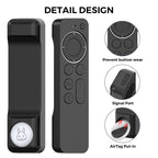 For Apple TV Siri Remote 2/3 AhaStyle PT165 Remote Controller Silicone Protective Case(Black) - British D'sire