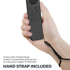For Apple TV Siri Remote 2/3 AhaStyle PT165 Remote Controller Silicone Protective Case(Black) - British D'sire