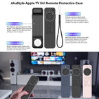 For Apple TV Siri Remote 2/3 AhaStyle PT165 Remote Controller Silicone Protective Case(Black) - British D'sire
