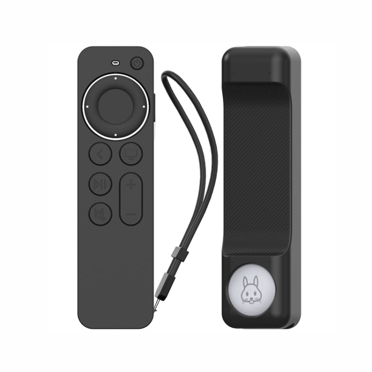For Apple TV Siri Remote 2/3 AhaStyle PT165 Remote Controller Silicone Protective Case(Black) - British D'sire